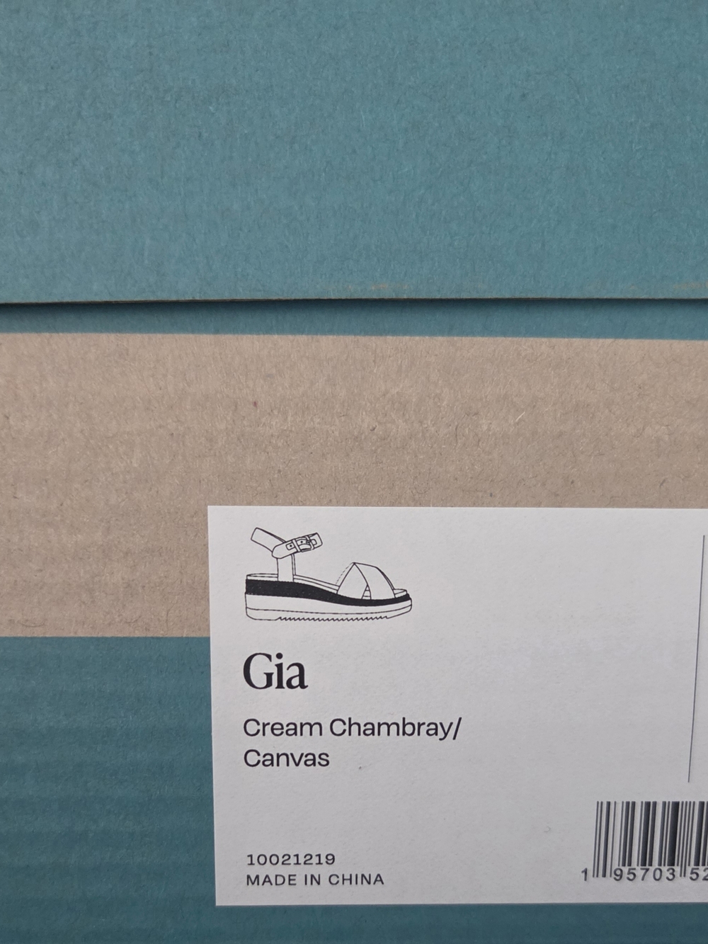 Brand New Toms Cream Chambray Canvas Women's Sandals